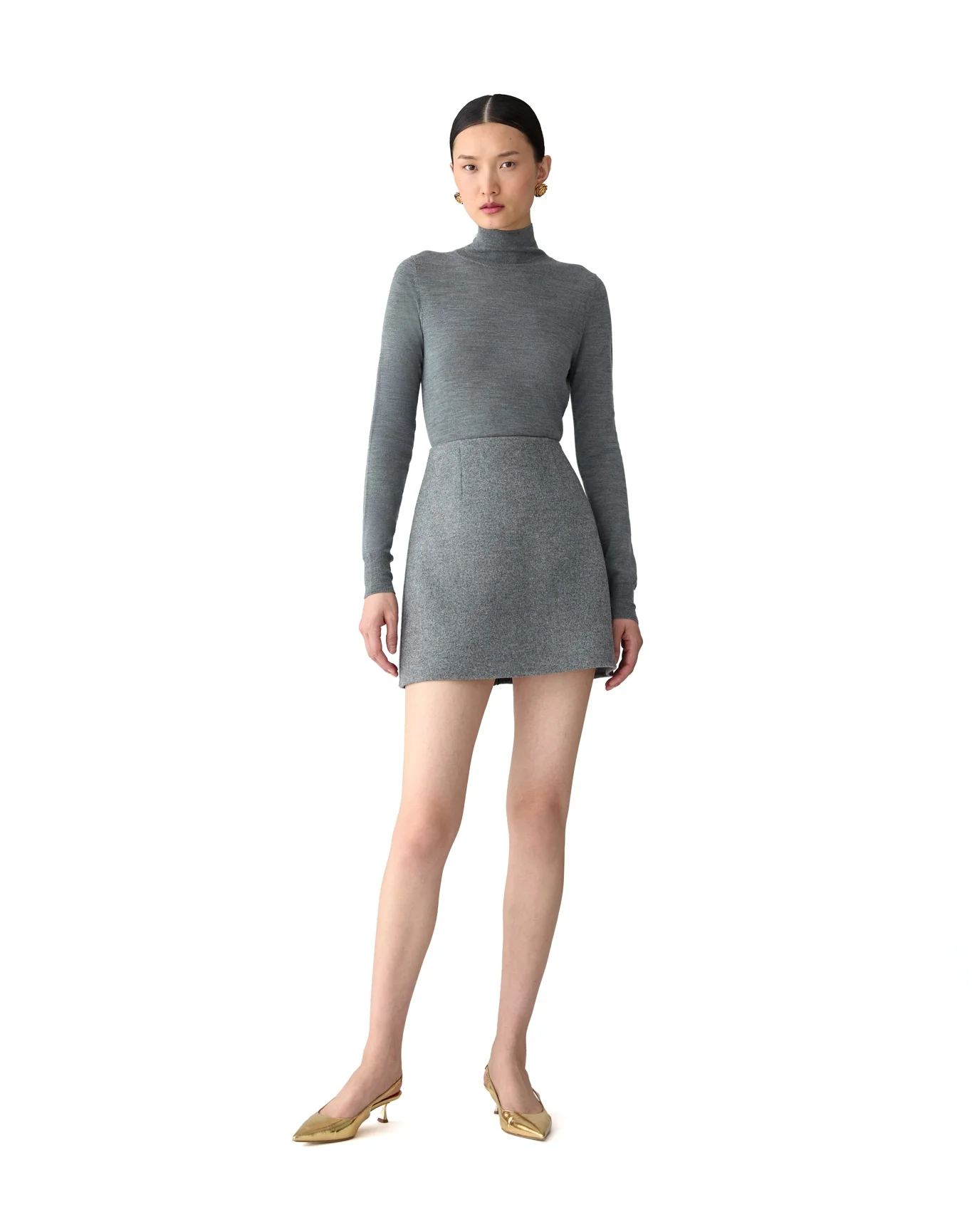 Mini Skirt | Melange Grey - Image 2