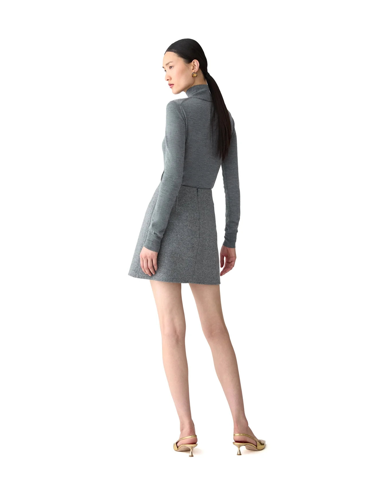 Mini Skirt | Melange Grey - Image 3