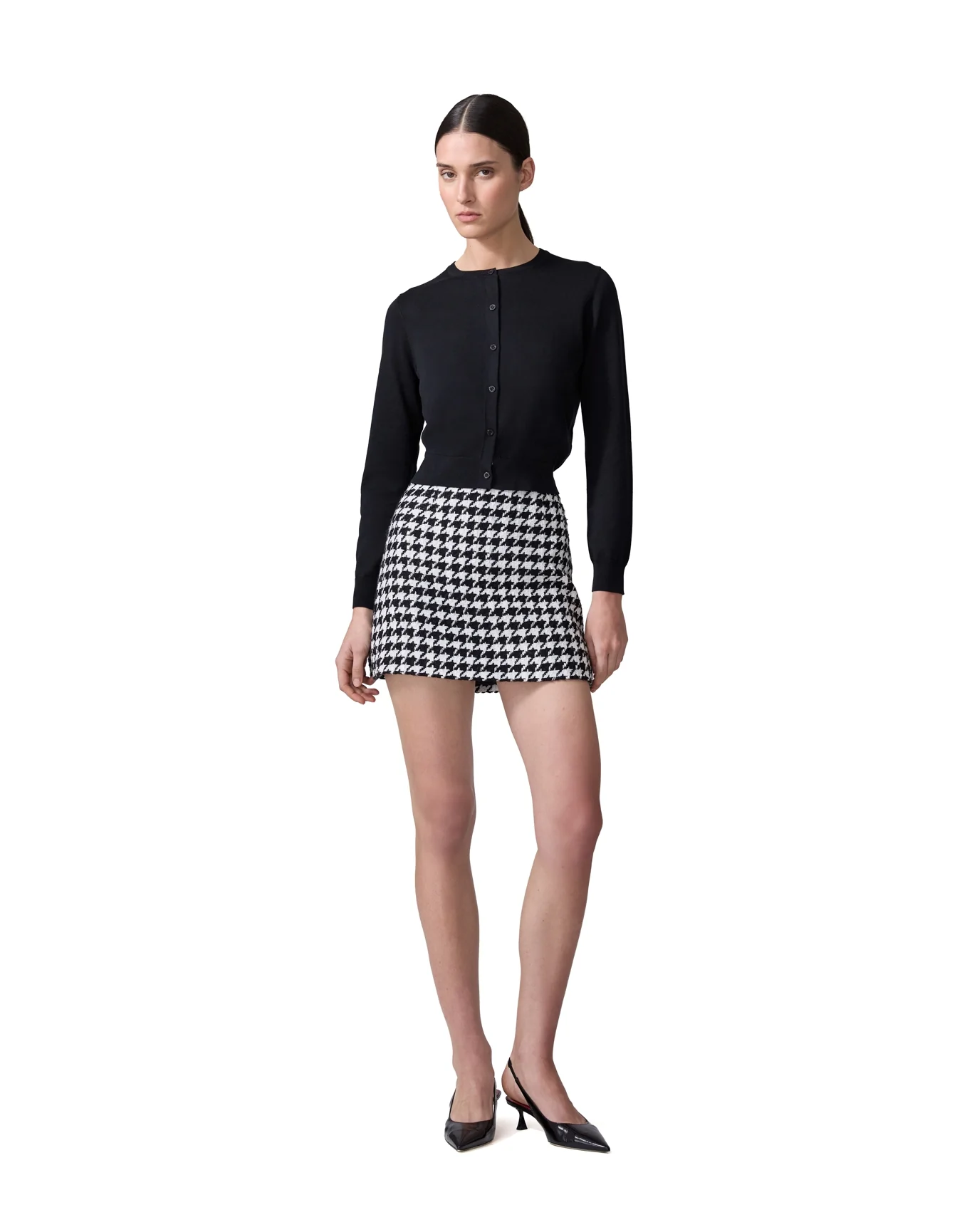 Mini Skirt | White x Black - Image 2