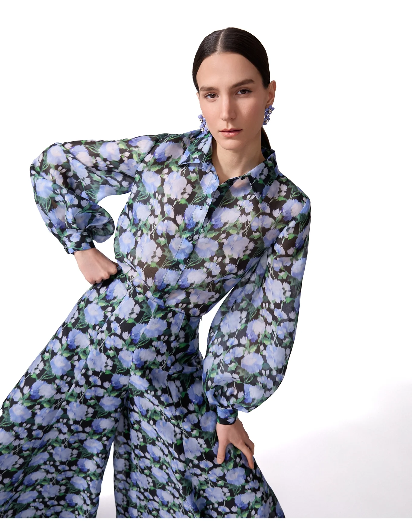 Palazzo Pant | Blue Multi - Image 4