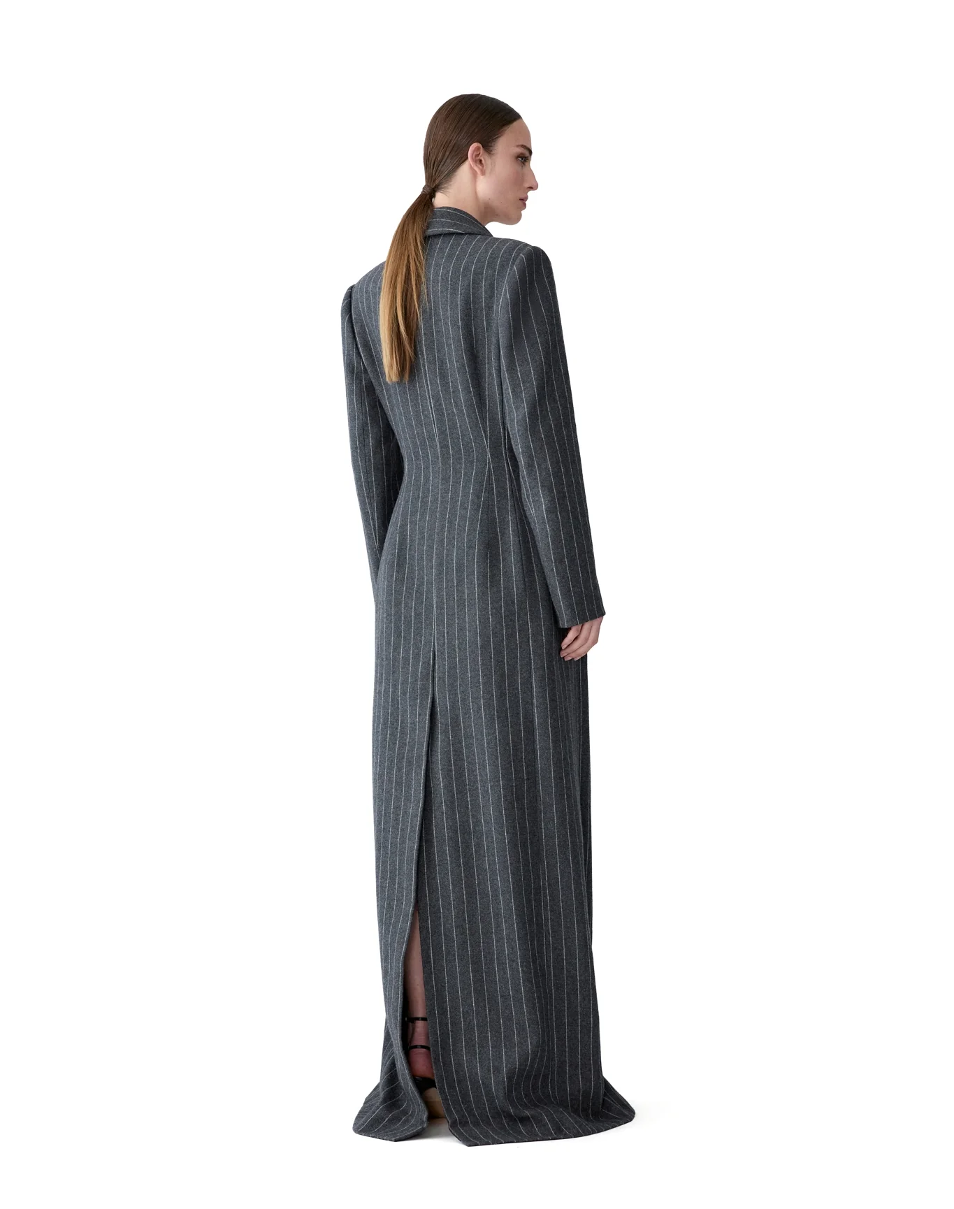 Peak Lapel Coat | Charcoal Grey M - Image 2