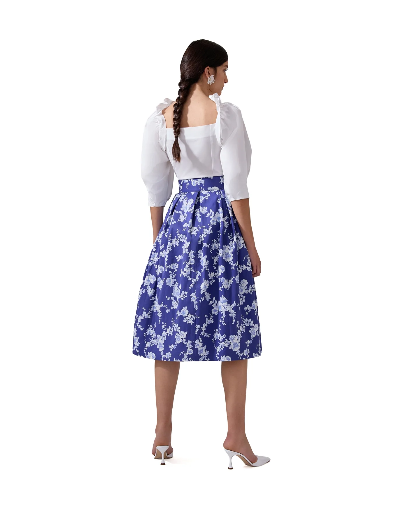 Puff Sleeve Wrap Top | White - Image 2