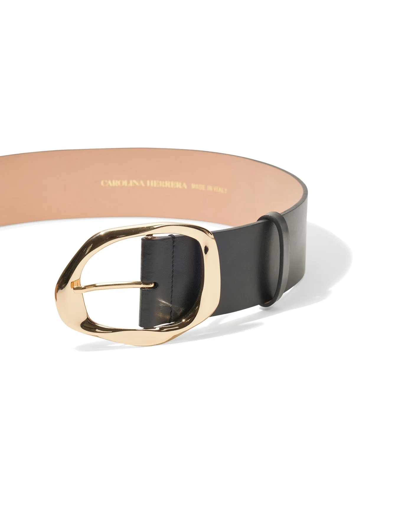 Sculptural Buckle Belt- 50 | Black - Image 2