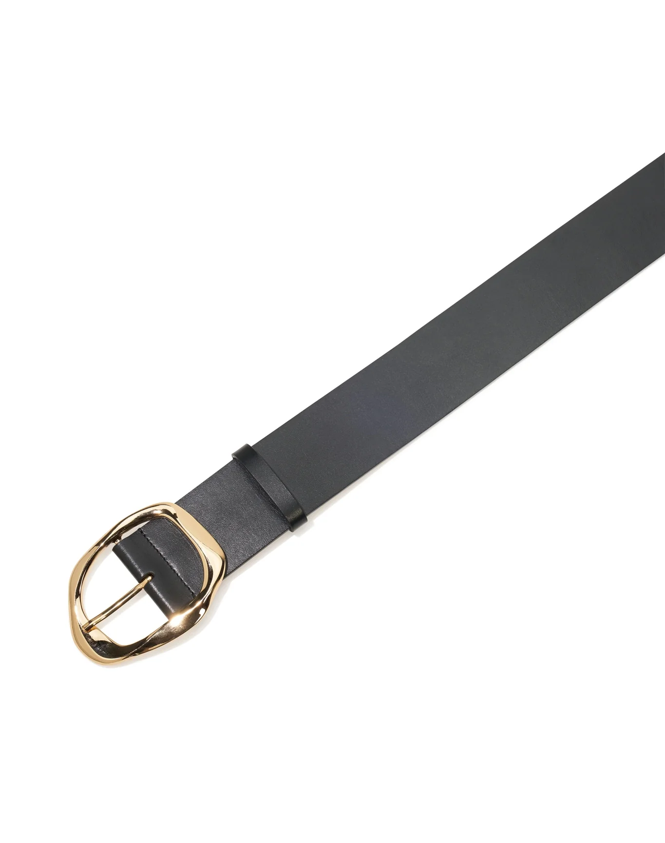 Sculptural Buckle Belt- 50 | Black - Image 3