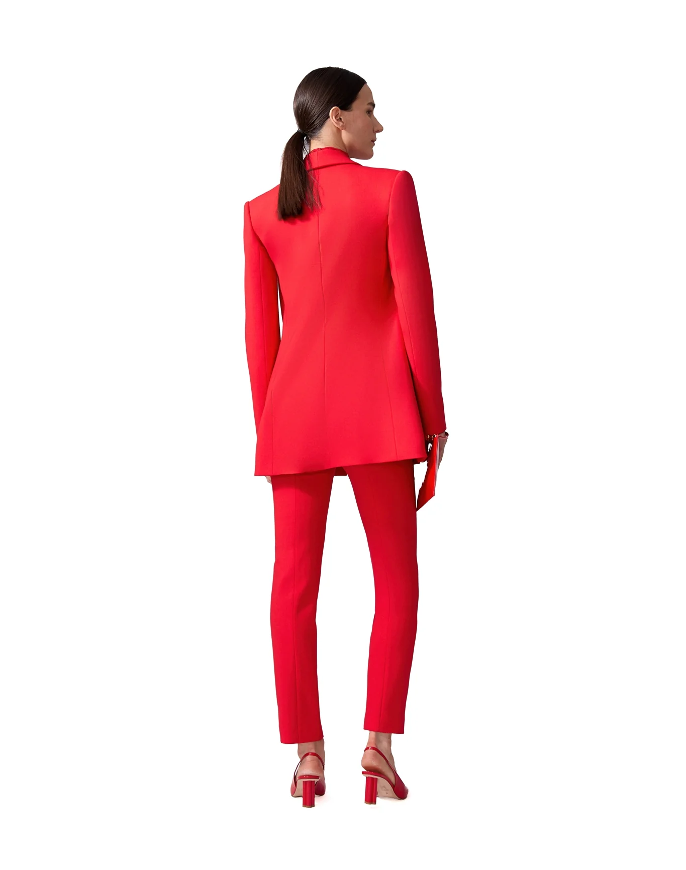 Shawl Lapel Single Breasted Jacket | Scarlet - Image 3