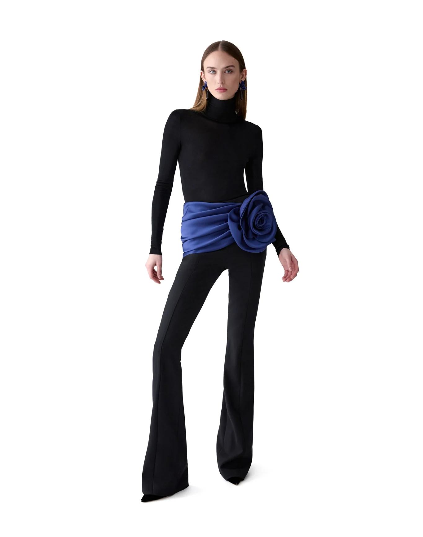 Sheer Turtleneck Sweater | Black - Image 4