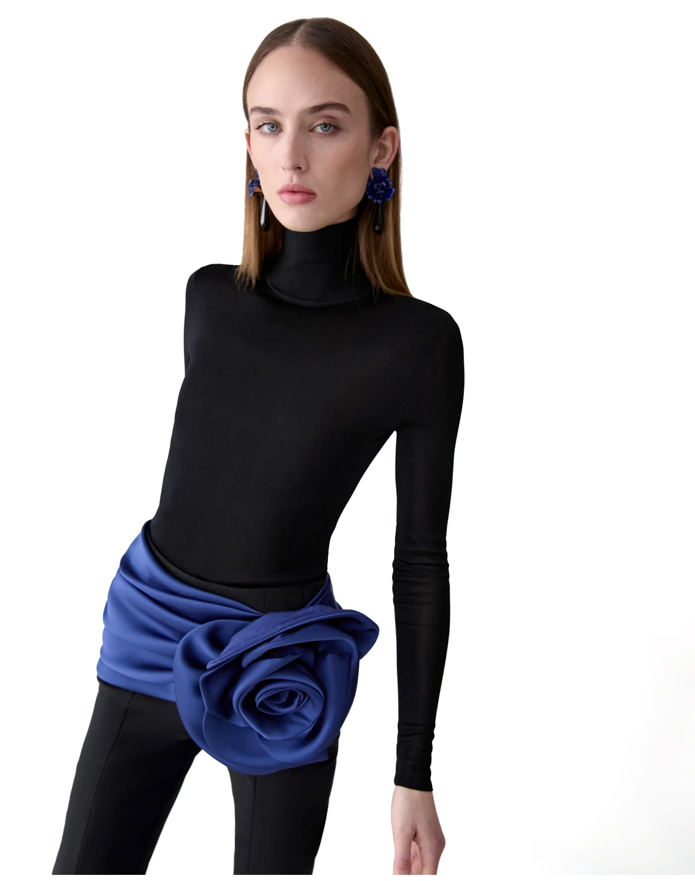 Sheer Turtleneck Sweater | Black - Image 5