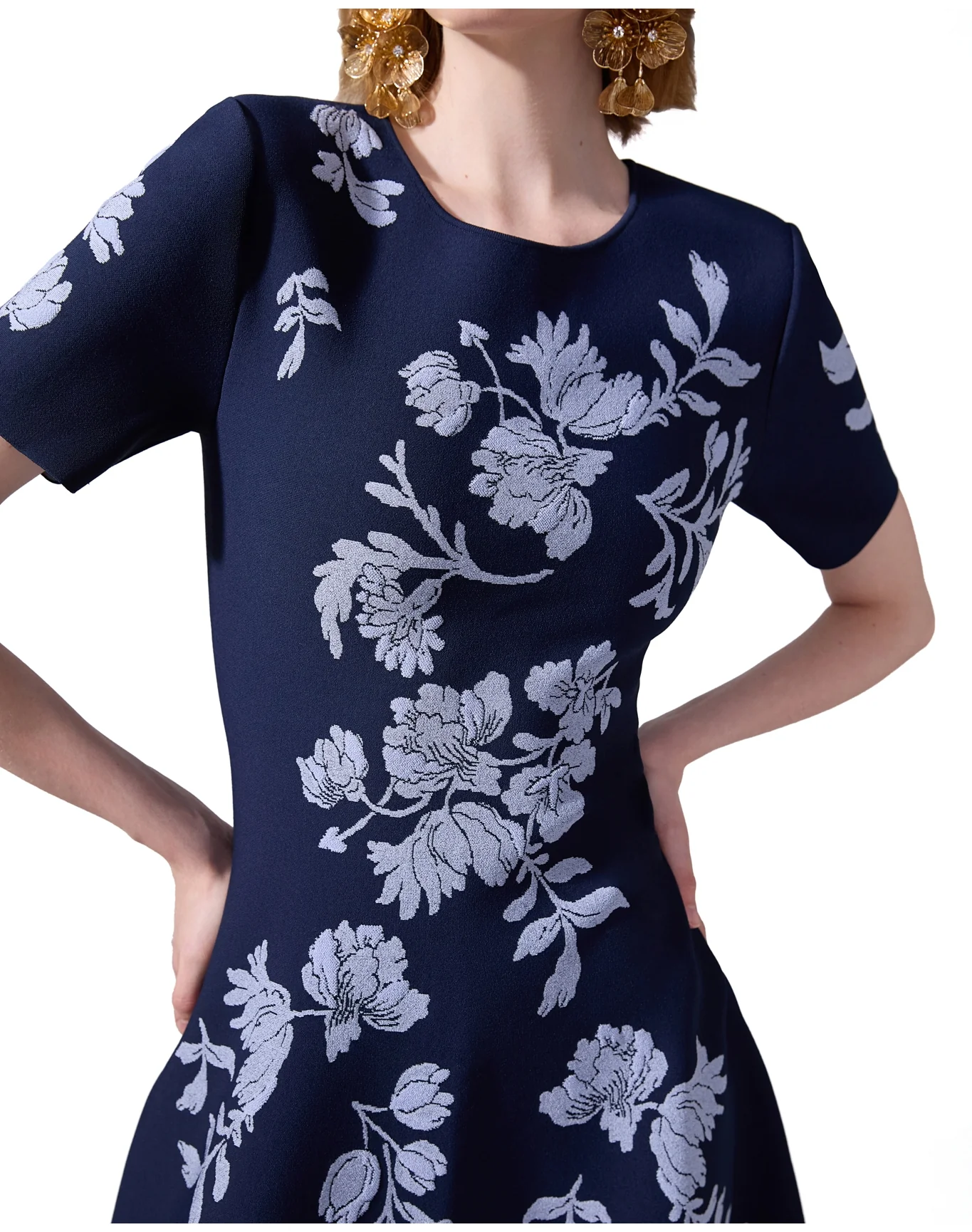 Short Sleeve Fit & Flare | Midnight Multi - Image 4