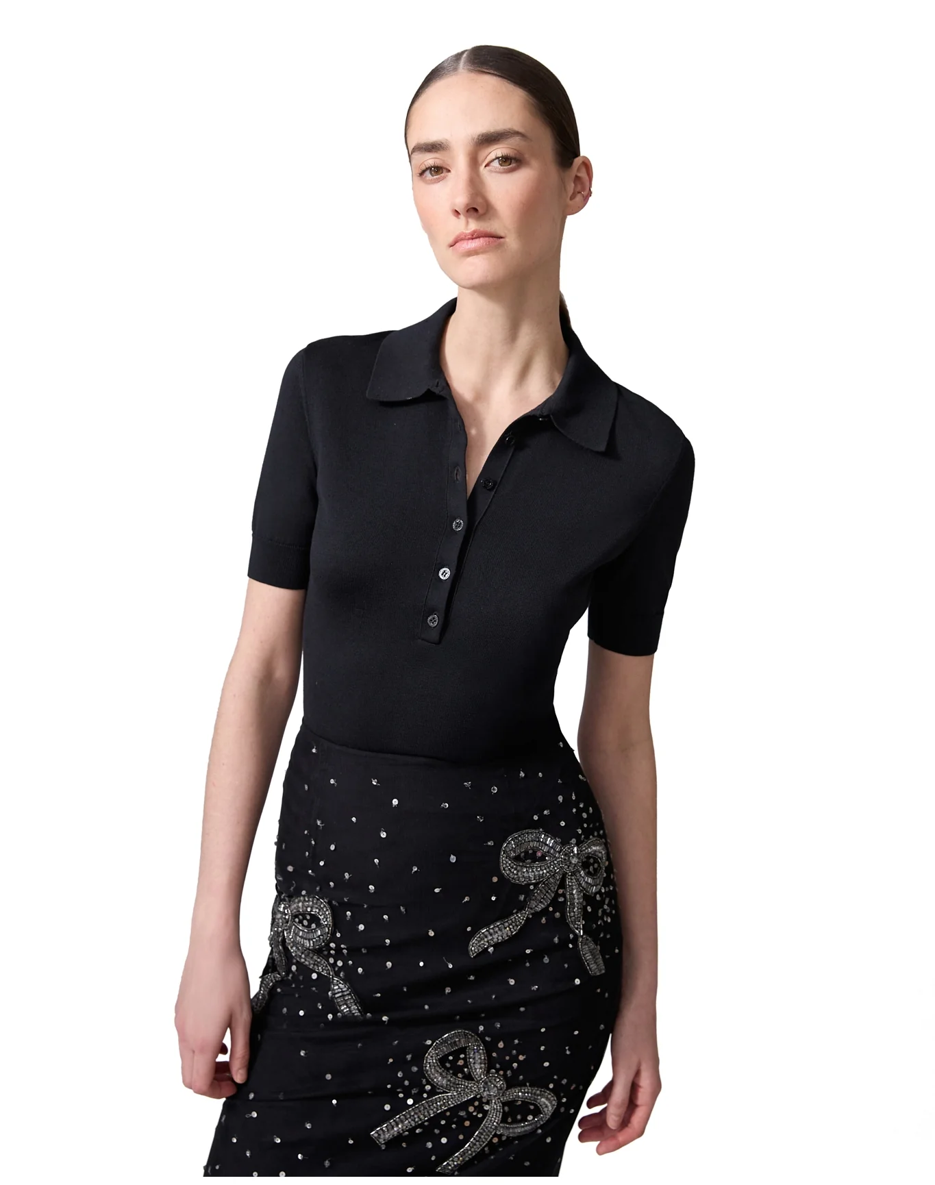 Short Sleeve Polo | Black - Image 4