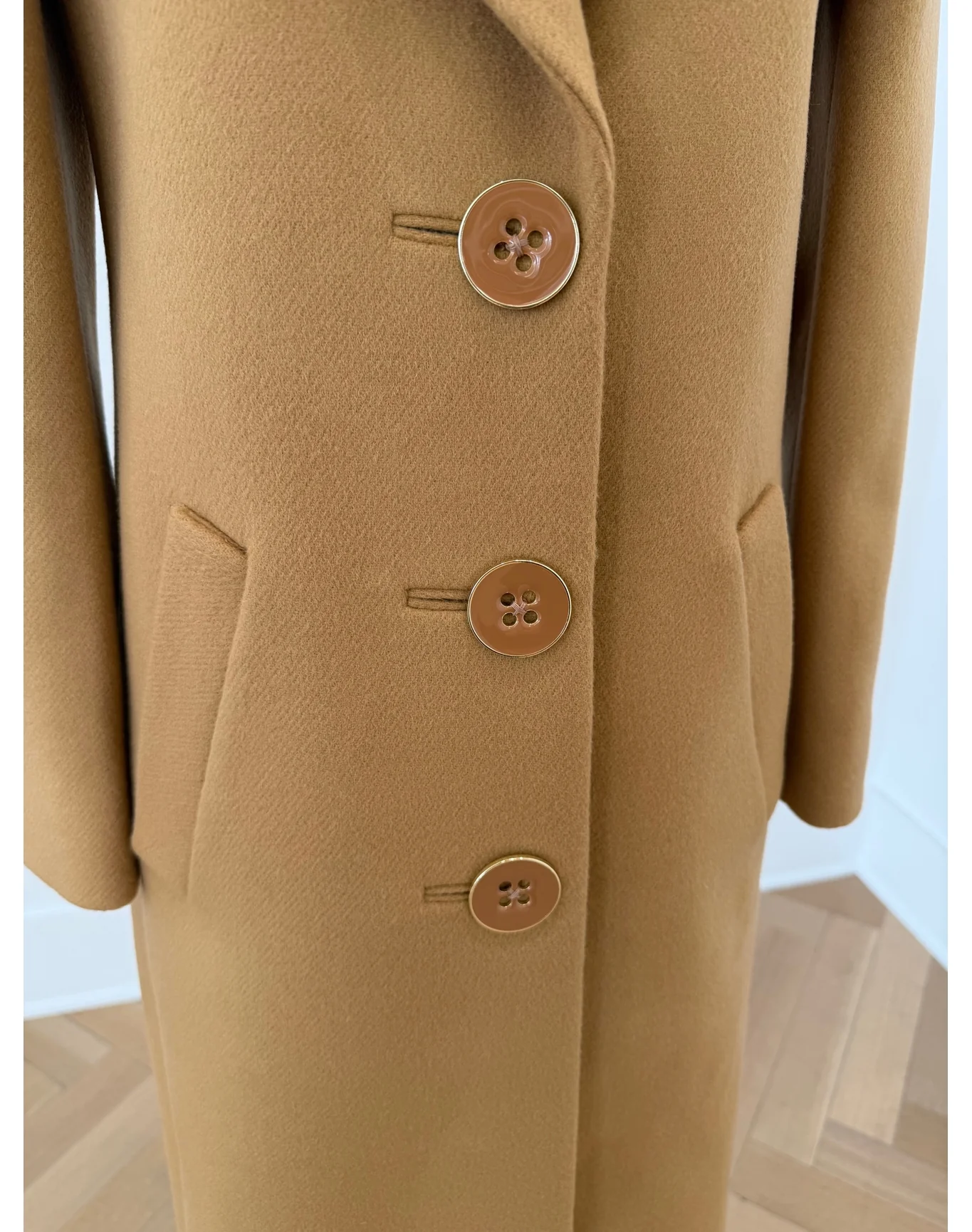 Single Breasted Coat | Tan - Image 5