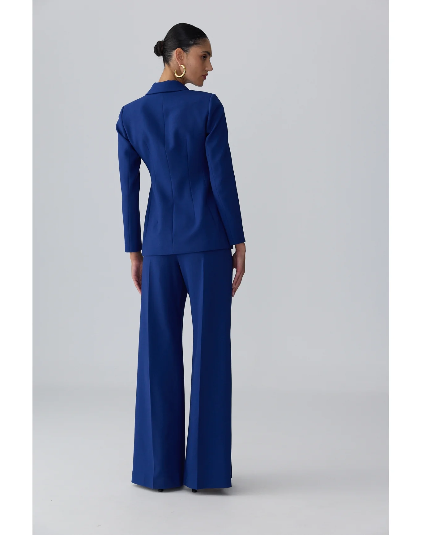 Single-Breasted Peak Lapel Jacket | Dark Navy - Image 3