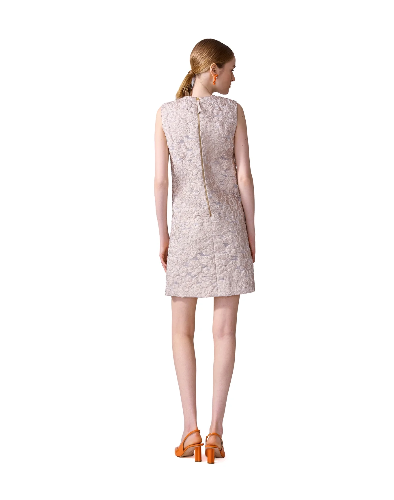 Sleeveless Shift Dress | Gold - Image 3