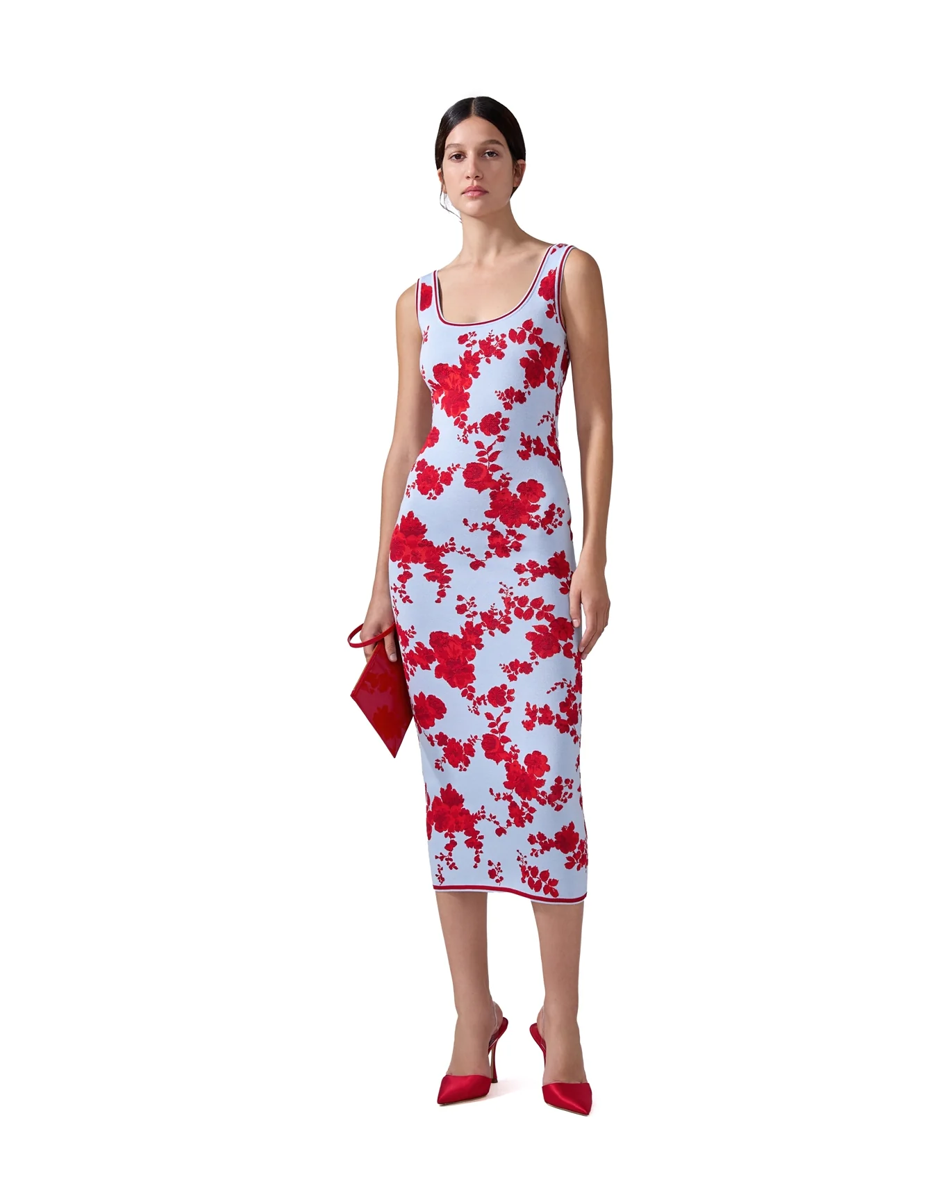 Sleeveless Scoop Neck Midi Dress | Celeste Multi - Image 2