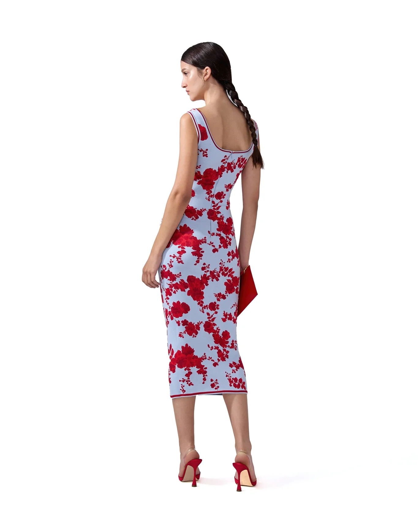 Sleeveless Scoop Neck Midi Dress | Celeste Multi - Image 3