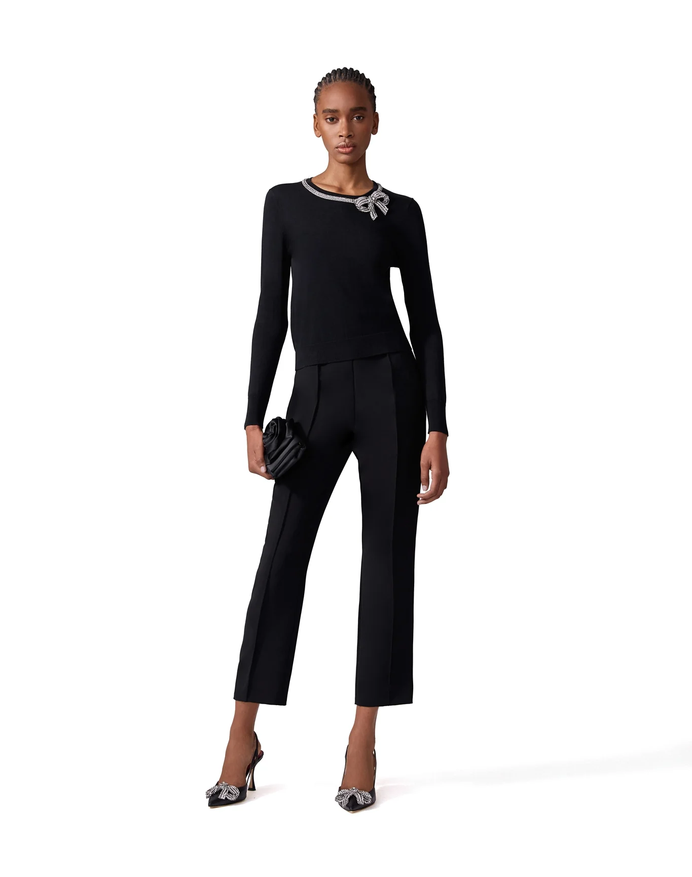 Slim Straight Leg Emilie Pant | Black (V2) - Image 2