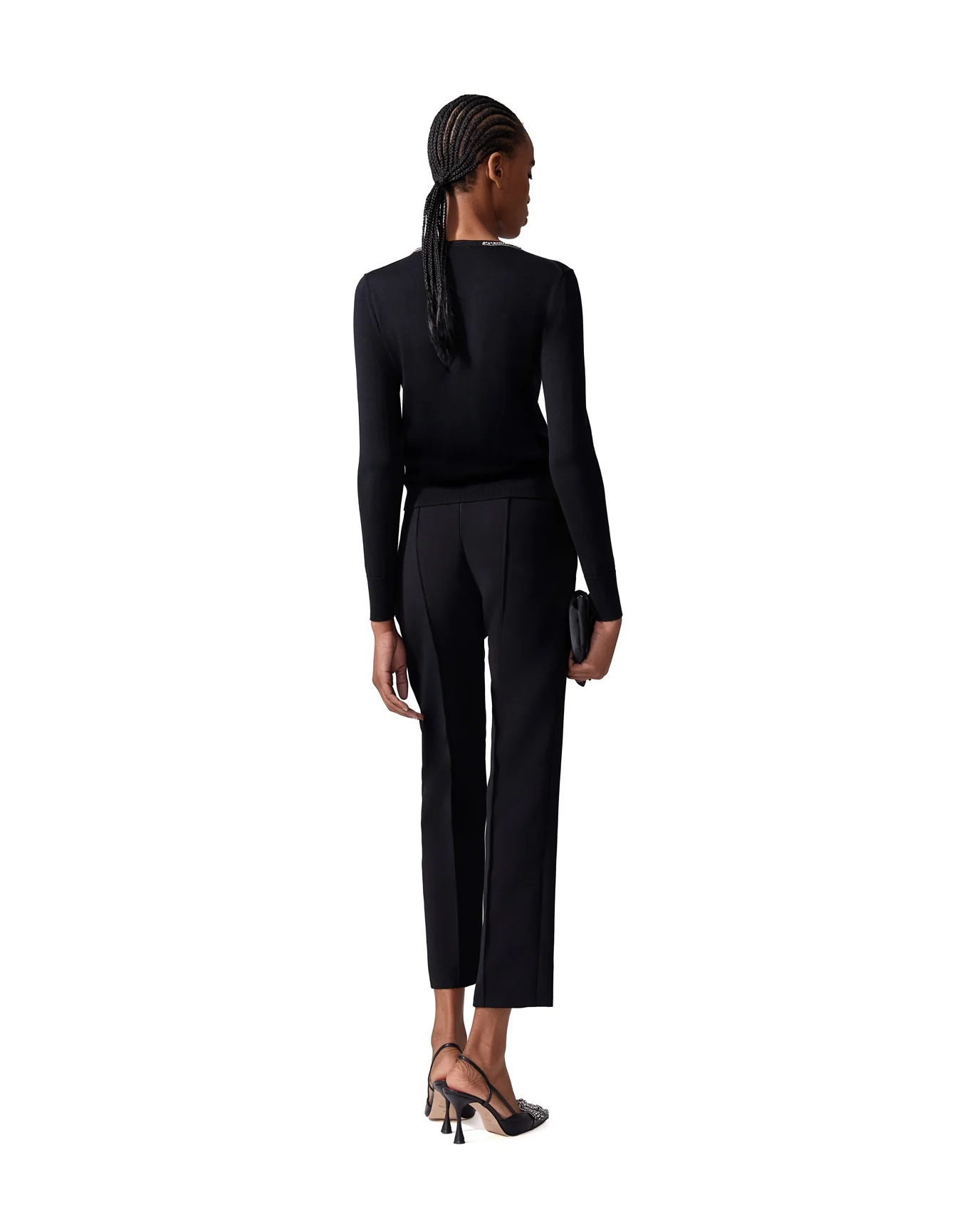 Slim Straight Leg Emilie Pant | Black (V2) - Image 3