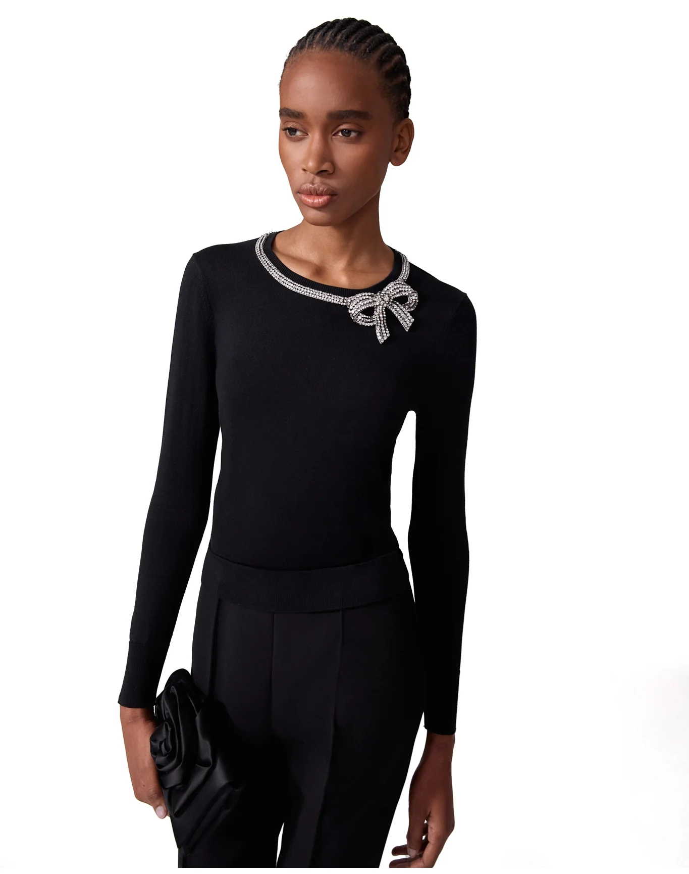 Slim Straight Leg Emilie Pant | Black (V2) - Image 4