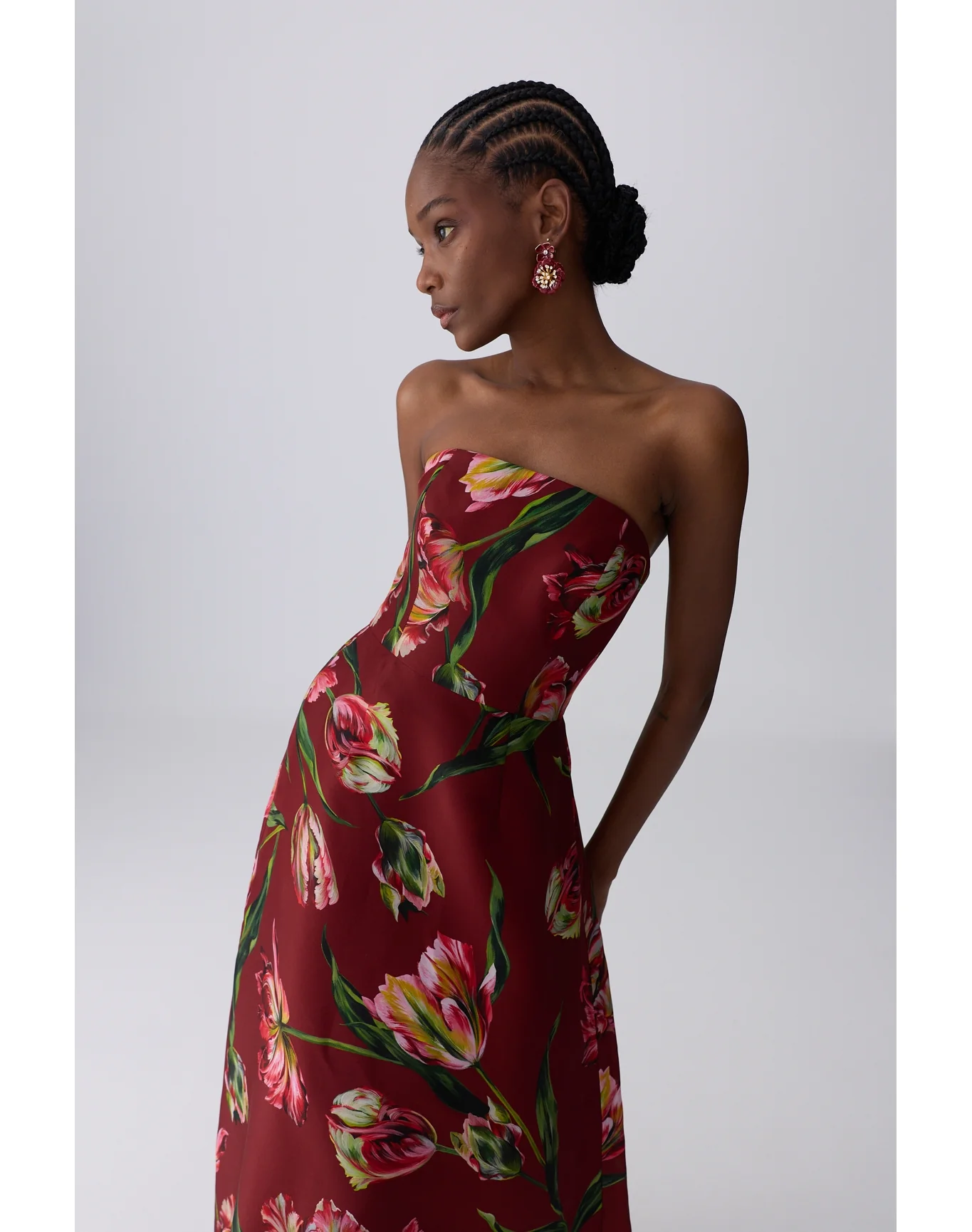Strapless A-Line Gown | Garnet Multi - Image 2