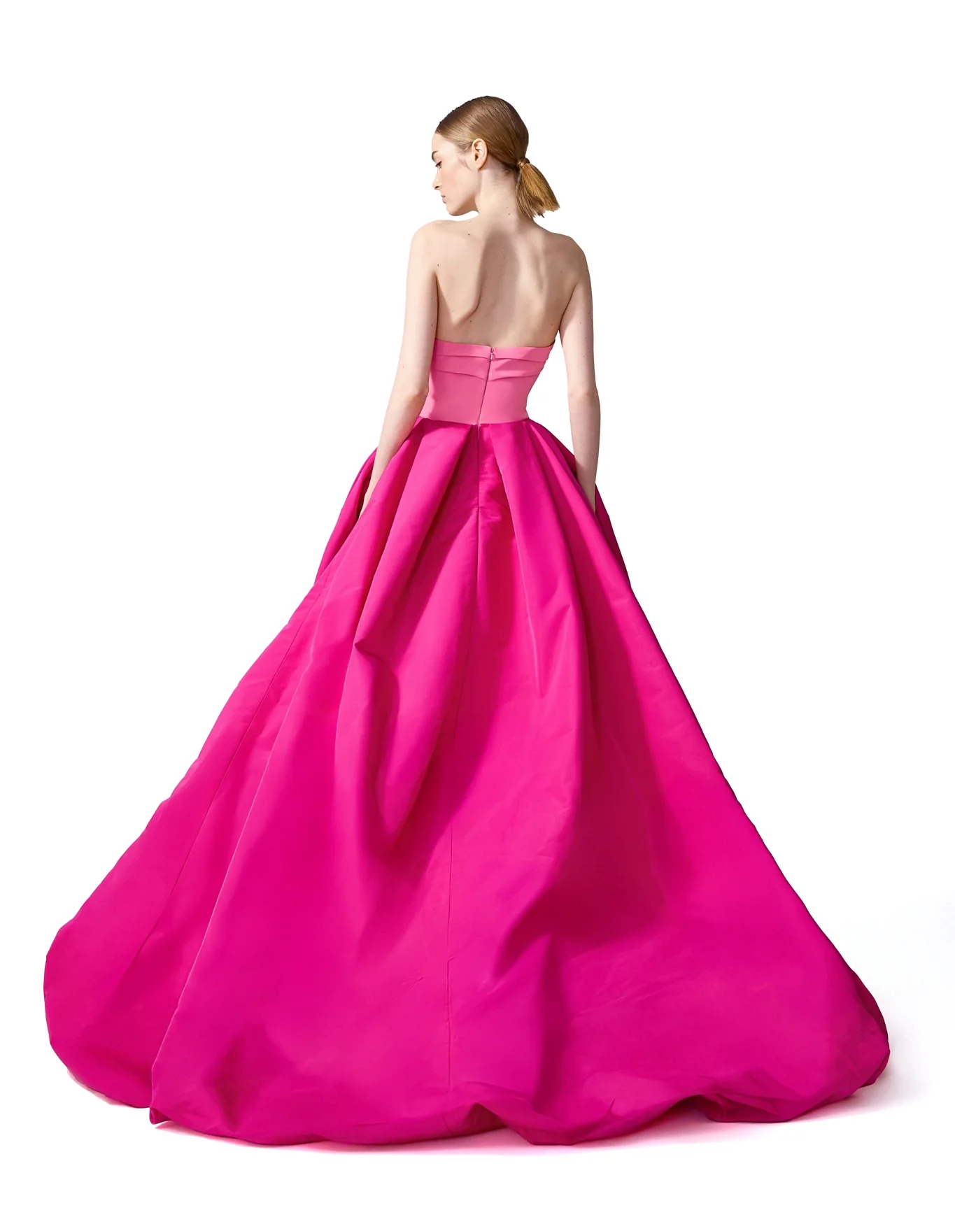 Strapless Hi-Lo Gown | Berry Multi - Image 3