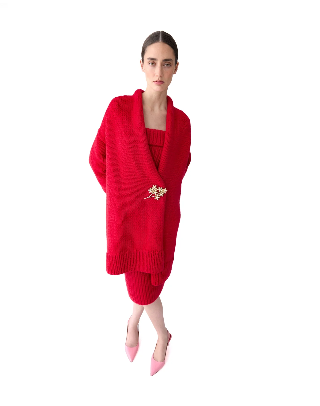Shawl Coat | Scarlet - Image 2