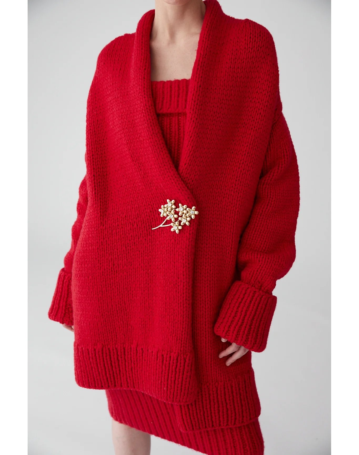 Shawl Coat | Scarlet - Image 3