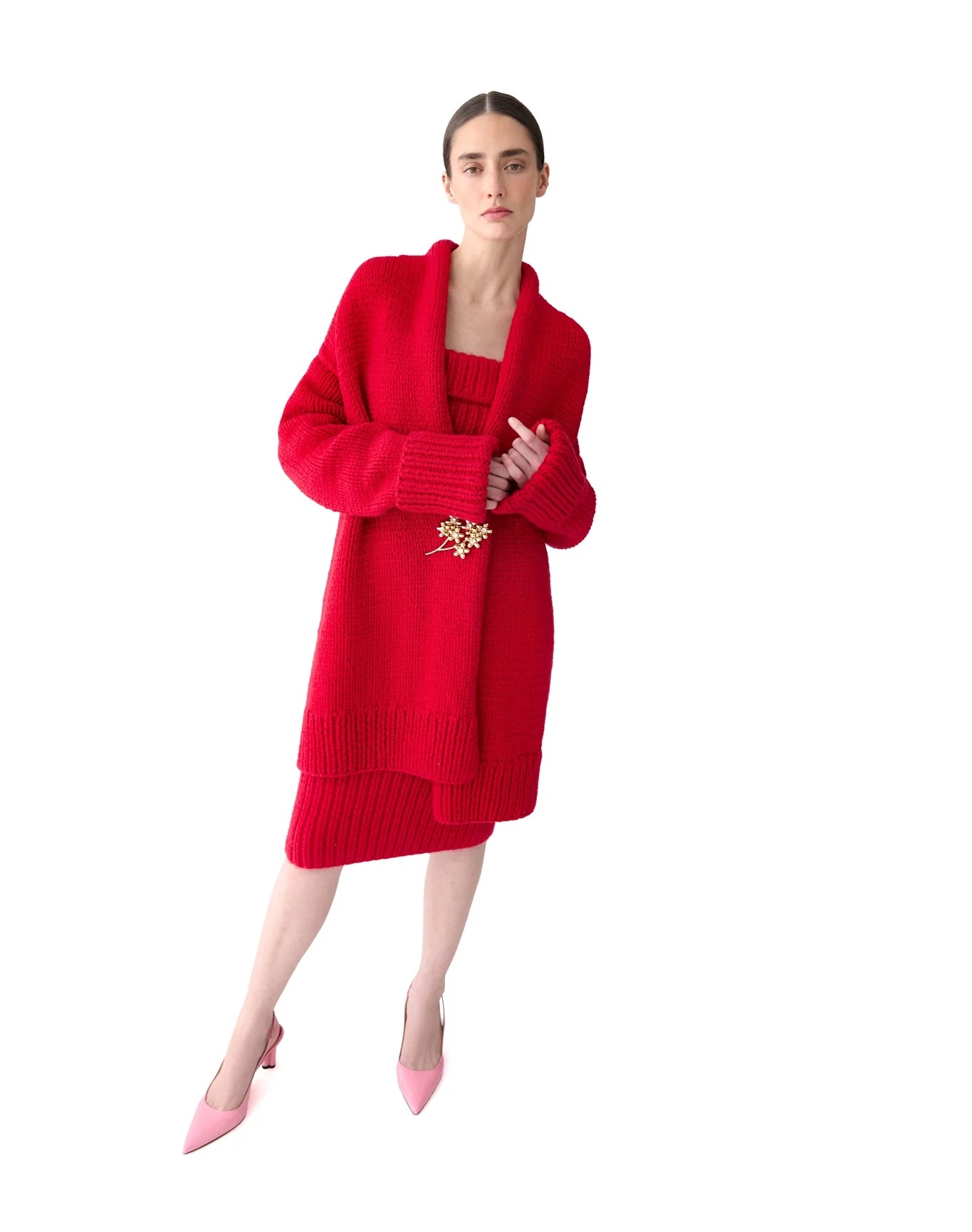 Shawl Coat | Scarlet - Image 4