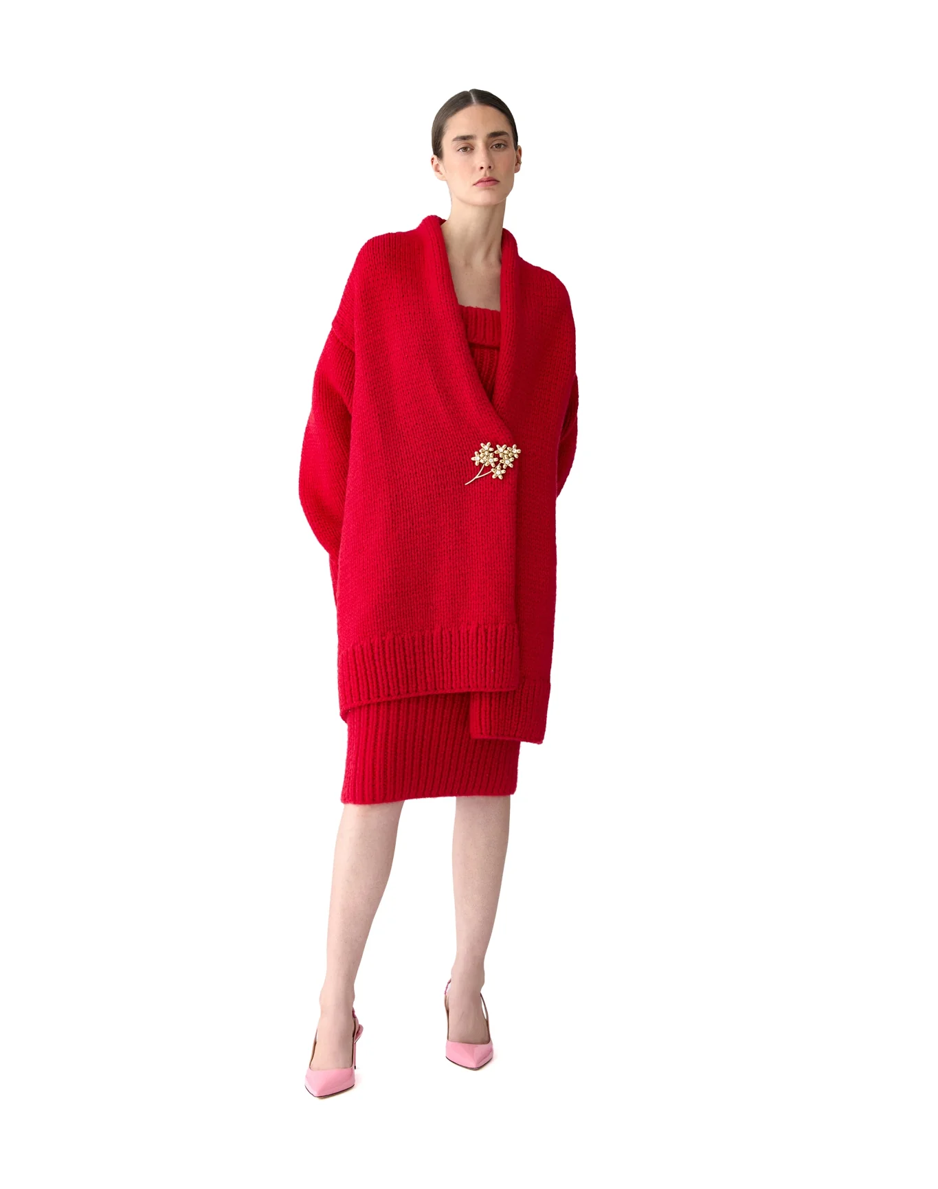 Shawl Coat | Scarlet - Image 6