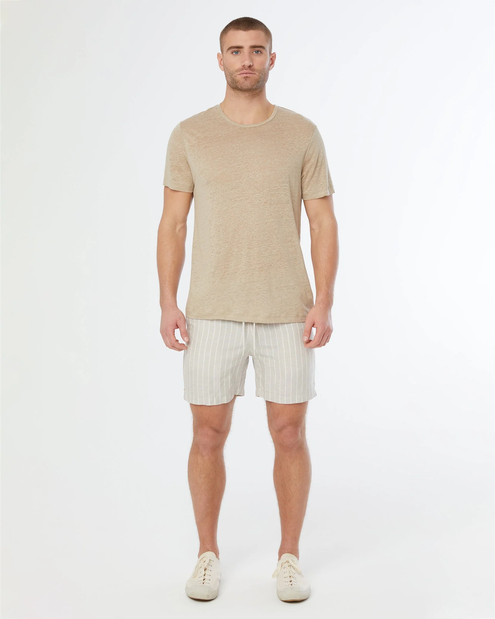 Mens | Chad Linen Tee | Tan - Image 3