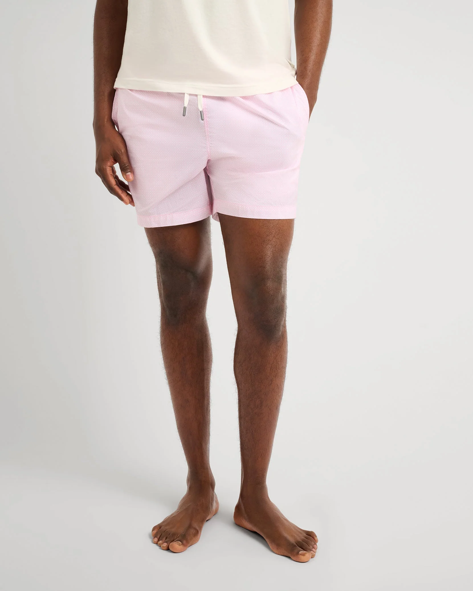 Mens | Charles 5" Swim Trunk | Powder Pink - Image 2