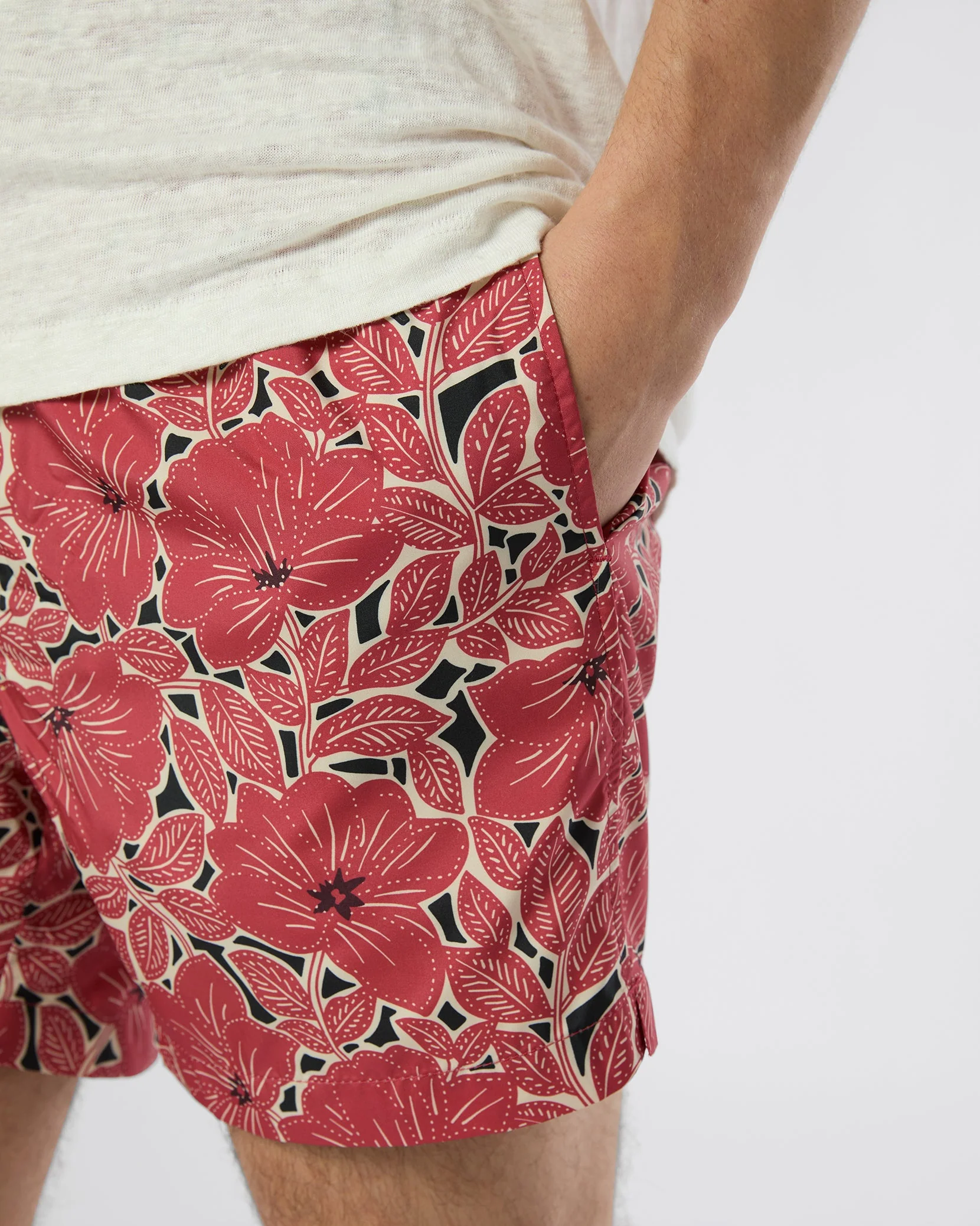 Mens | Charles 5" Swim Trunk | Black Multi - Image 4