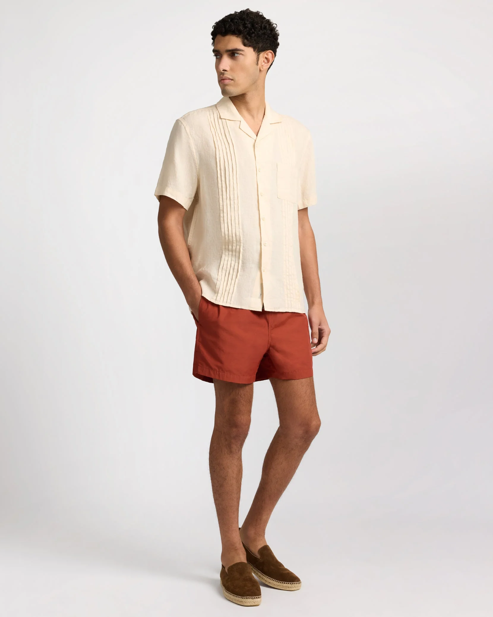 Mens | Charles 4" Swim Trunk | Picante - Image 4