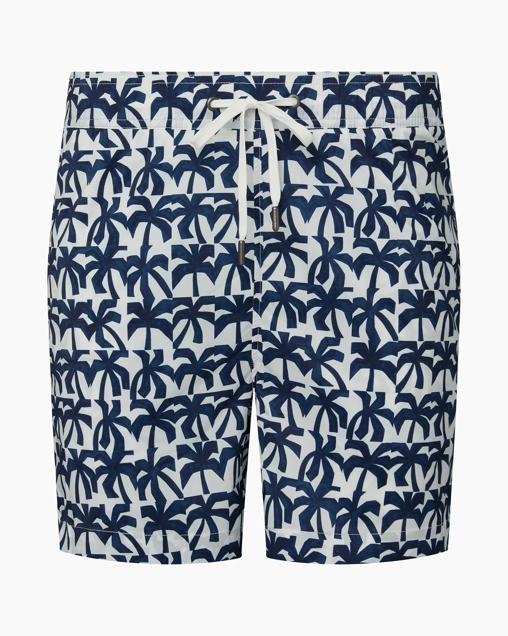 Mens | Charles 5" Swim Trunk | White/Deep Navy - Image 2