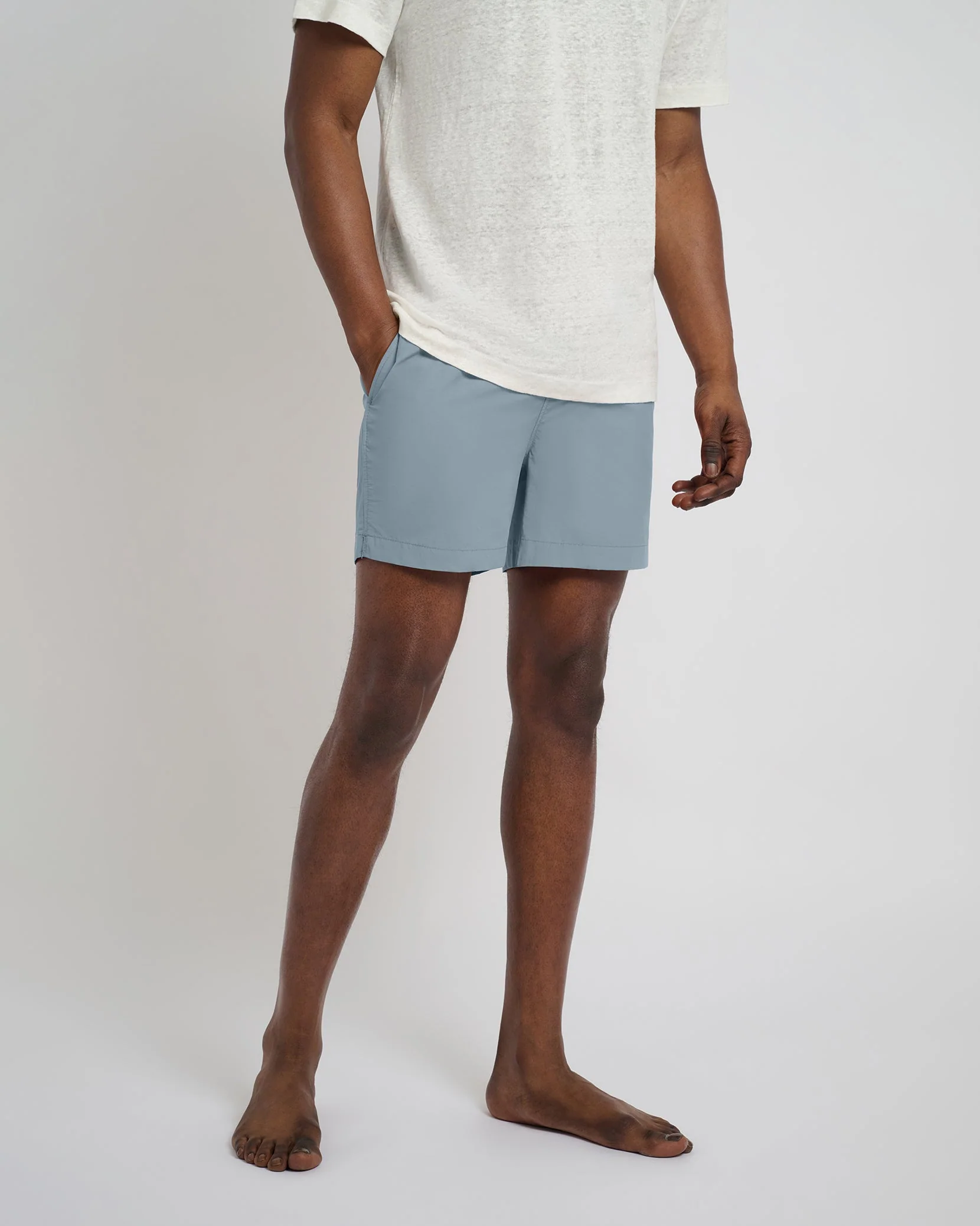 Mens | Charles 5" Swim Trunk | Baby Blue - Image 3