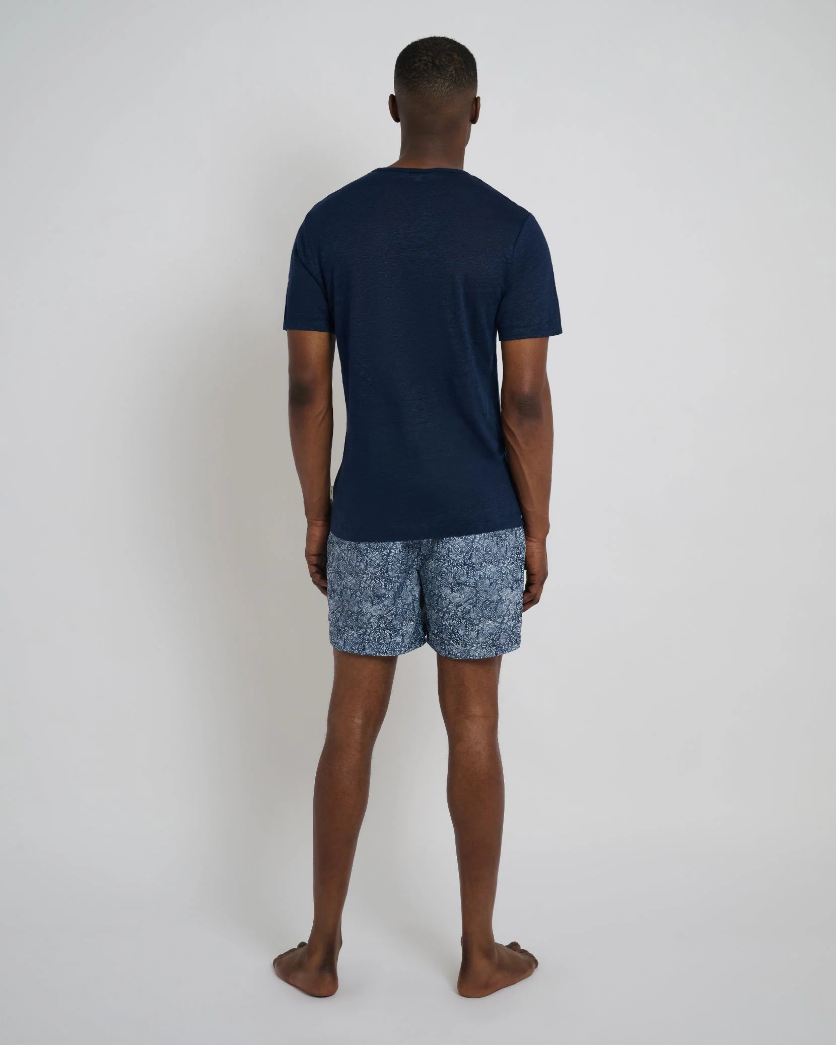 Mens | Charles 5" Swim Trunk | Ratti Sea Floral Deep Navy - Image 4