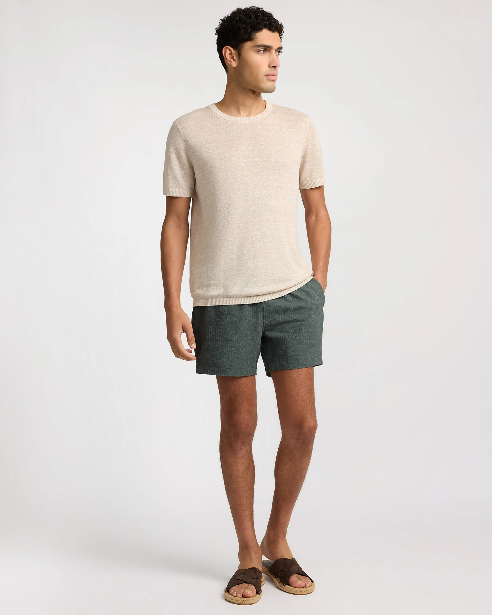 Mens | Charles 5" Swim Trunk - II | Soft Olive - Image 5