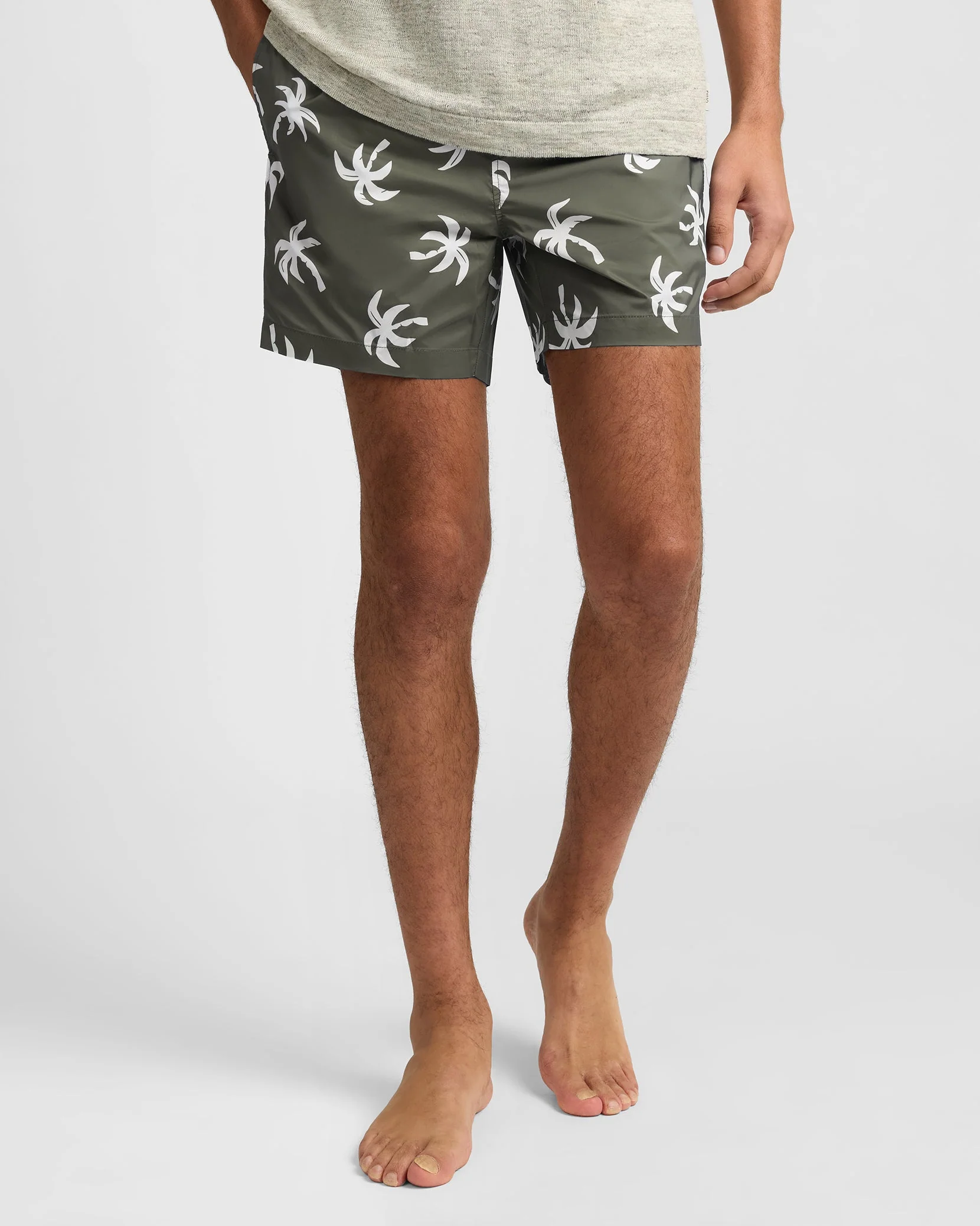 Mens | Charles 5" Swim Trunk - I | Soft Olive - Image 2