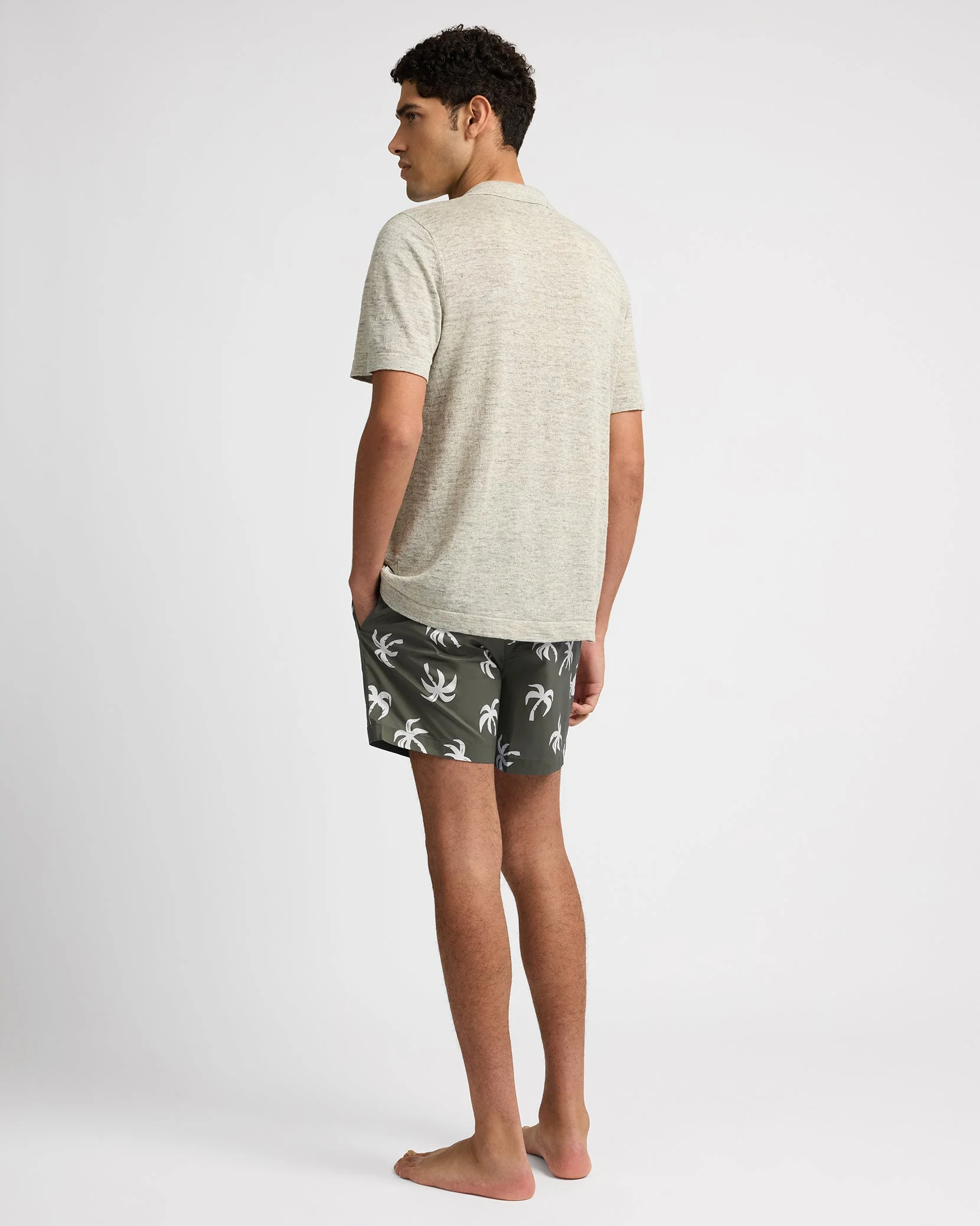 Mens | Charles 5" Swim Trunk - I | Soft Olive - Image 5
