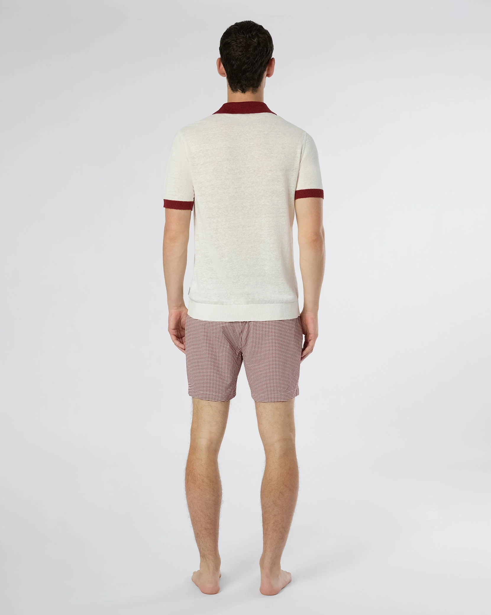 Mens | Charles 7" Swim Trunk | Brick/White - Image 7