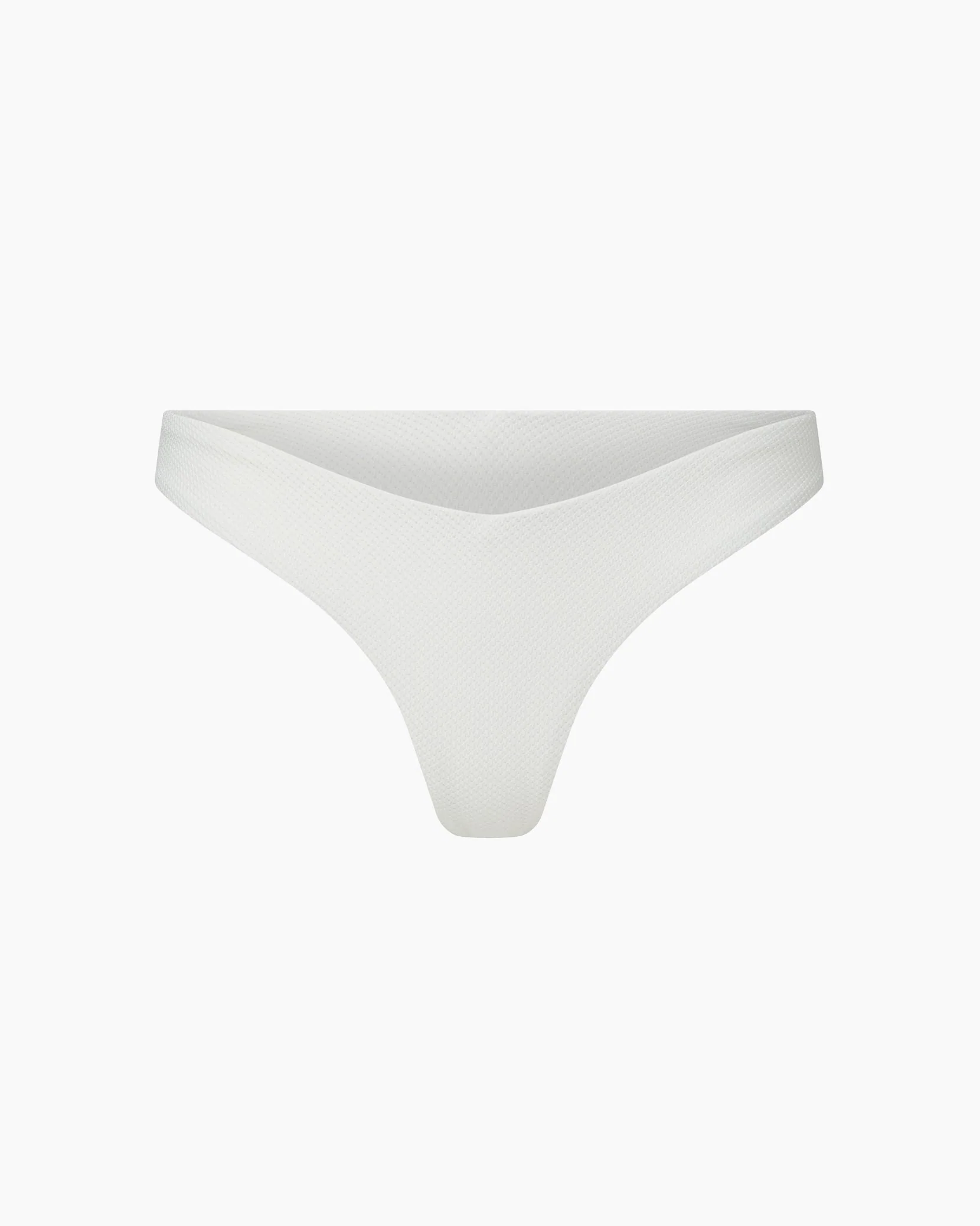 Womens | Chiara Bikini Bottom | Ribbed White - Image 2