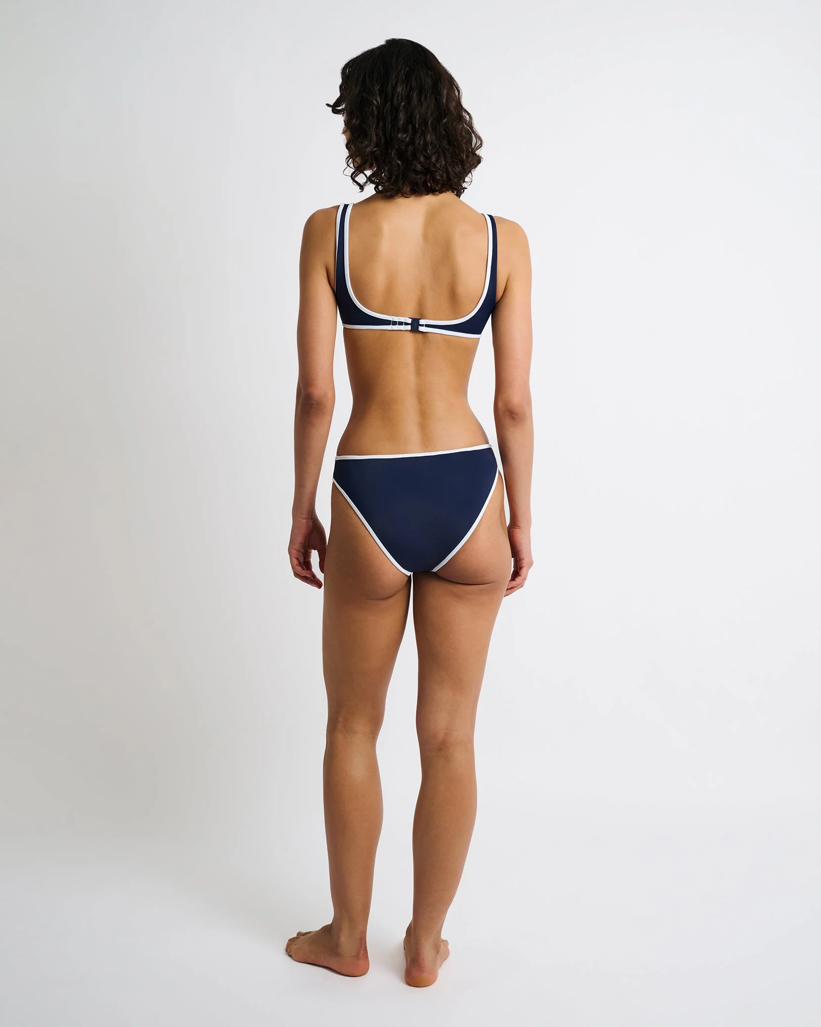 Womens | Claire Bikini Top | Deep Navy/White - Image 5