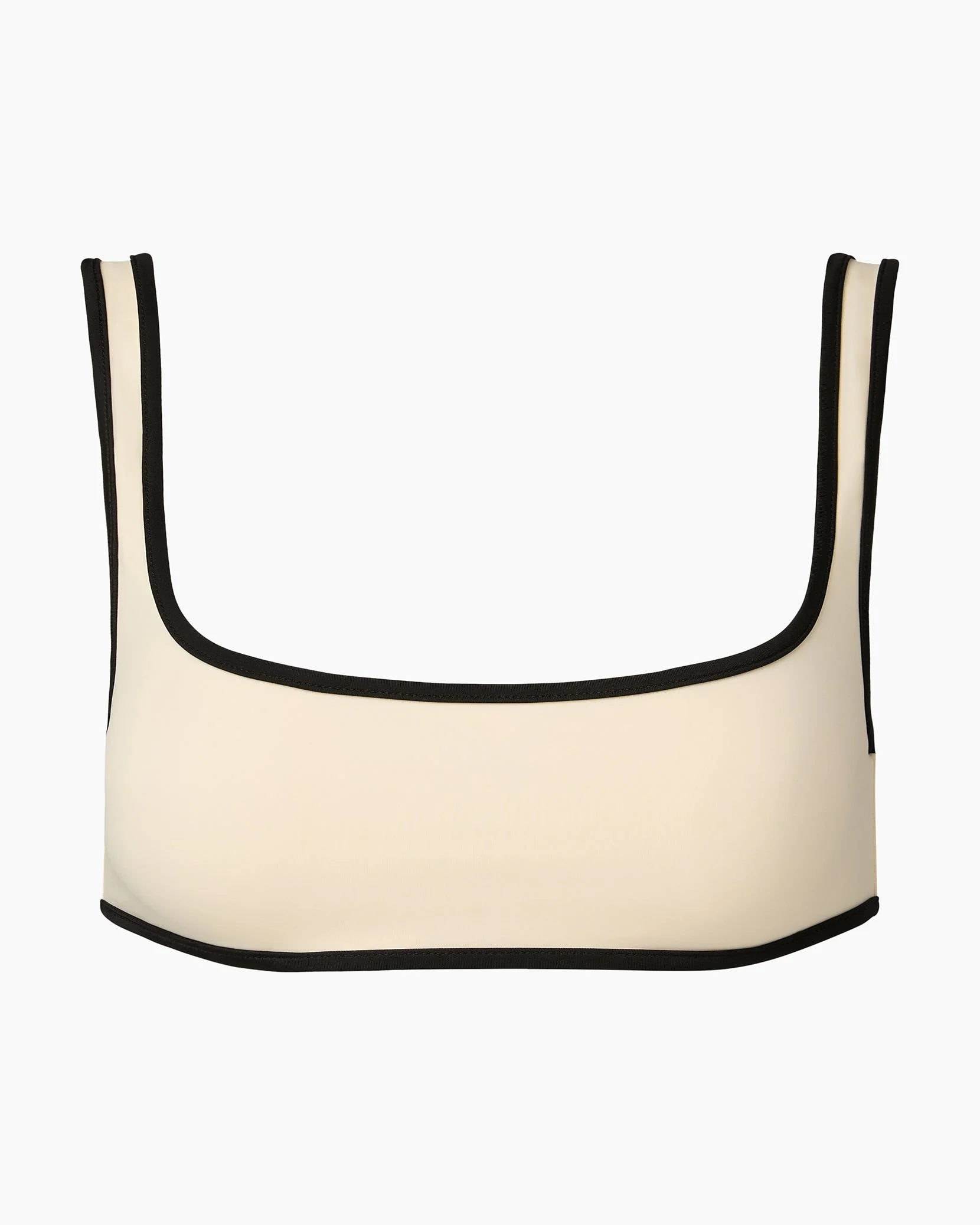 Womens | Claire Bikini Top | Egret/Black - Image 2