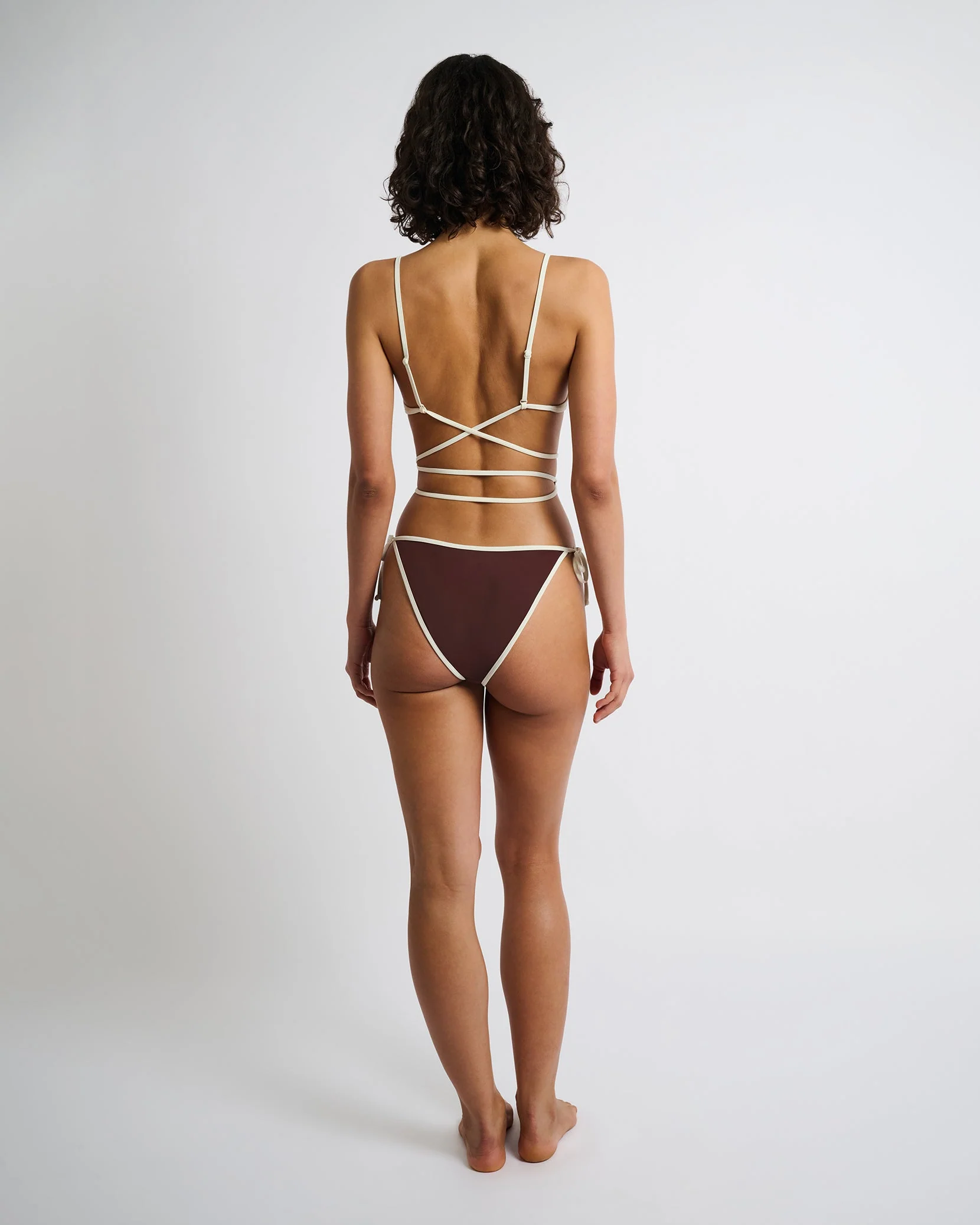 Womens | Cleo Bikini Bottom | Rum/Egret - Image 4