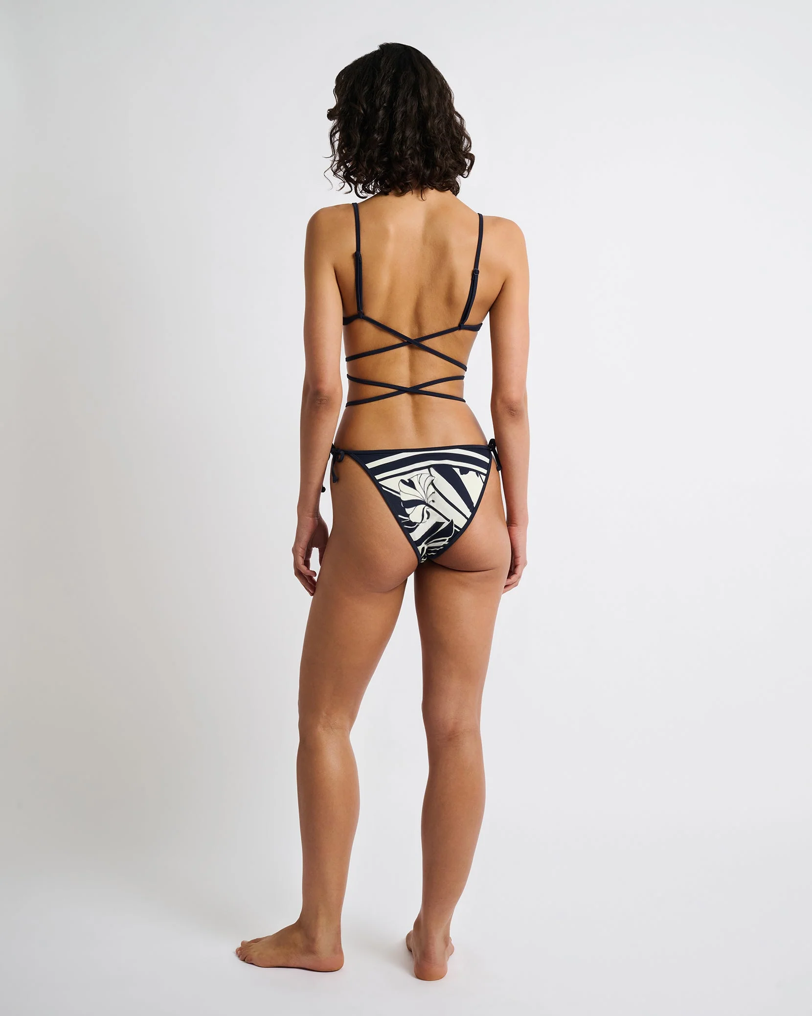 Womens | Cleo Bikini Bottom | Deep Navy/Egret - Image 5