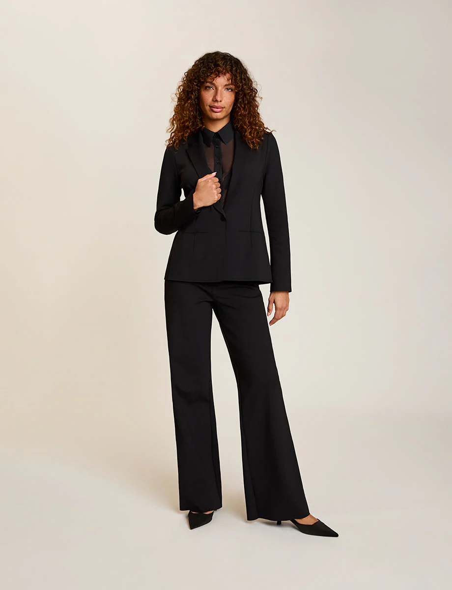 Chic Mesh Button Down Shirt | Black - Image 4