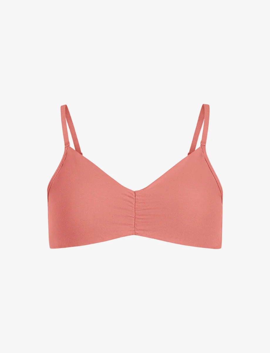 Cotton Bralette | Coral - Image 3