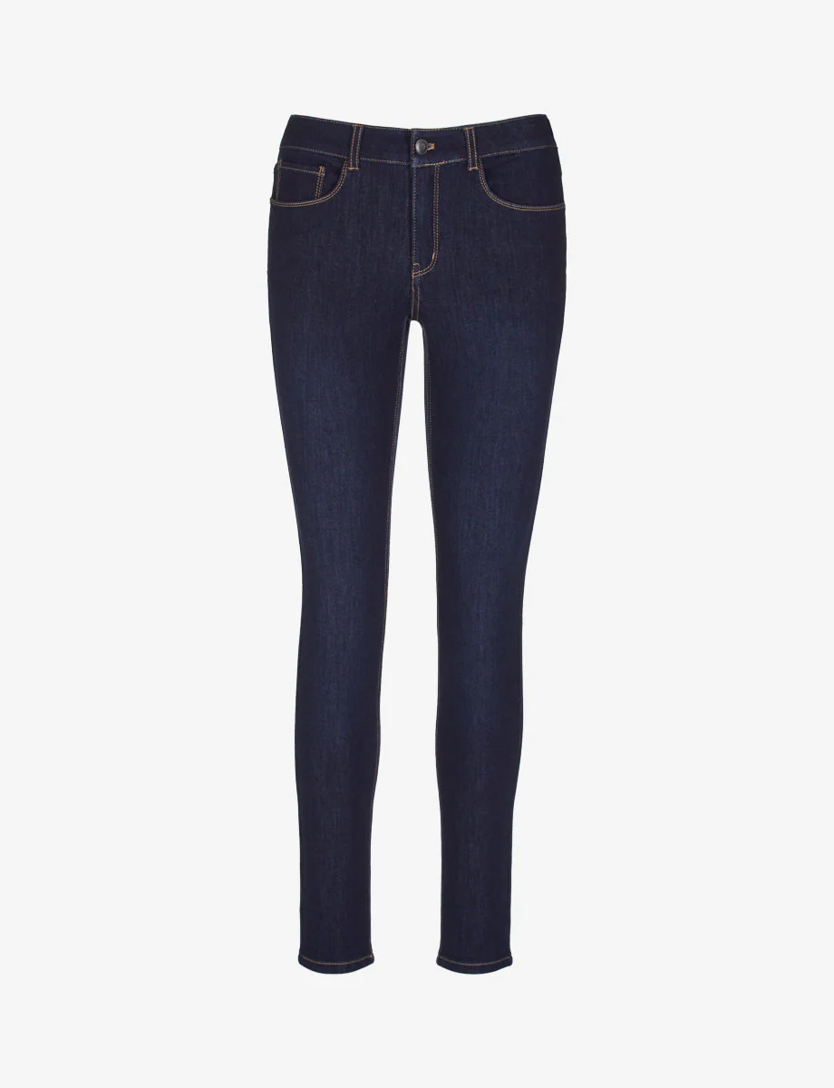 Do It All Denim Five Pocket Mid-Rise Skinny Jean | Dark Indigo - Image 3