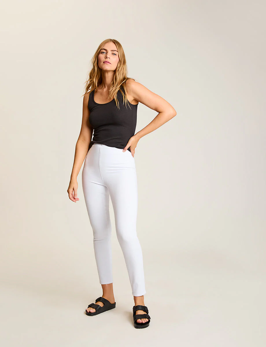 Do It All Denim High-Rise Legging | White - Image 4