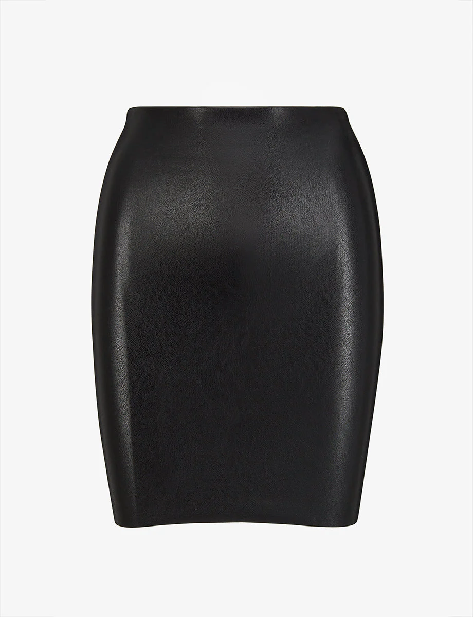 Faux Leather Mini Skirt | Black - Image 4