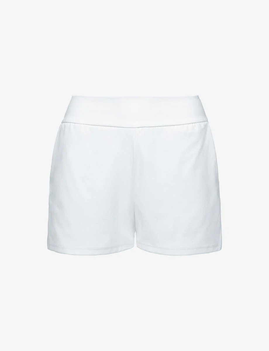 Faux Leather Relaxed Short | White - Image 3