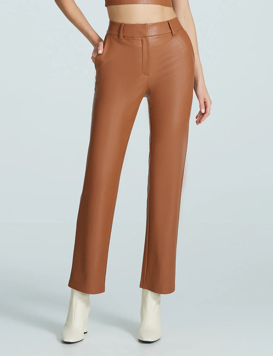 Faux Leather Trouser | Black - Image 6